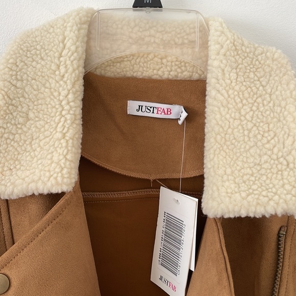 Ladies Suede Jacket with wool collar - Picture 4 of 8